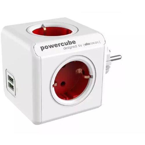 Allocacoc PowerCube Original USB 4xSchuko + dual USB 1202RD/DEOUPC Cene