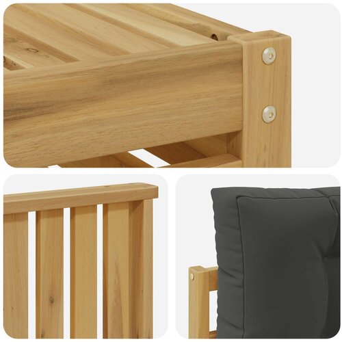  Set vanjskih sofa 8 kom. Bijela i antracit Smeđa 79 x 79 x 37 cm Slike