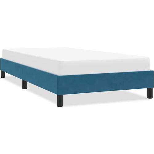  posteljni okvir brez vzmetnice temno modra 100x210 cm žamet, (21829465) Slike