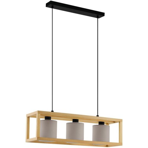 Eglo Viseća lampa GRANADOS 3xE27 77 cm crna/drvo/taupe 390108 Cene