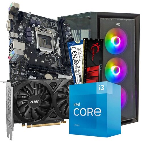 GNC GAMER HYDRA i3-10105 3.70GHz, MB H510, RAM 16GB, 1TB NVMe SSD, RTX 3050 6GB, PSU 500W, GAMING Kućište Cijene
