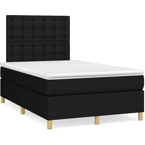  box spring s madracem LED crni 120 x 190 cm od tkanine Cijene
