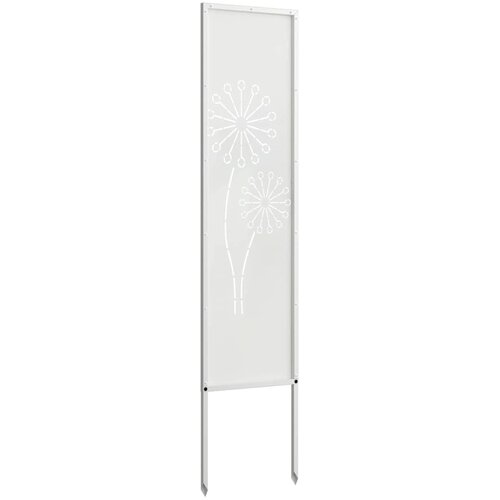  Privatnost u vrtu Bijelo 32 x 140 cm Hladno valjana čelična Slike