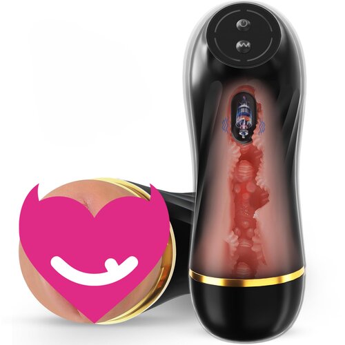 SuperLove Vibrating Realistic Texture Pocket Pussy Masturbator Cene