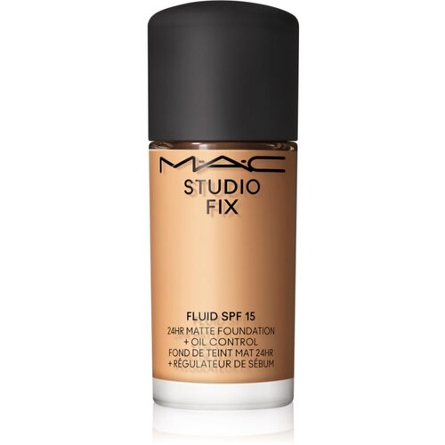 MAC Cosmetics Studio Fix Fluid SPF 15 24HR Matte Foundation + Oil Control Mini matirajoči tekoči puder SPF 15 odtenek NC30 15 ml Slike