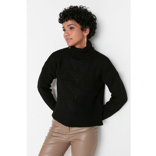 Trendyol Black Turtleneck Knitwear Sweater Slike