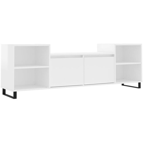 Maison Chic TV omarica - TV stojalo - Televizijska omarica visok sijaj bela 160x35x55 cm inženirski les, (21701803) Cene
