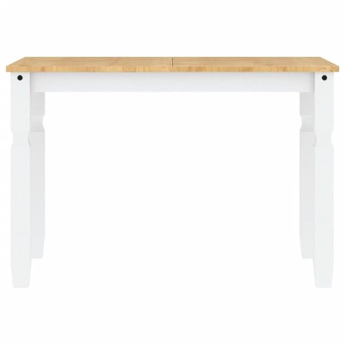  Blagovaonski stol Corona bijeli 112x60x75cm od masivne borovine Slike