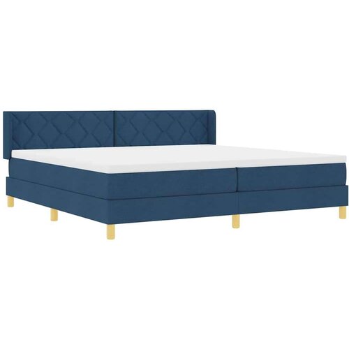  Boxspring - Krevet s oprugama s madracem Plava 200 x 200 cm tkanina Slike