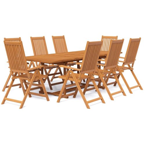  7-dijelni vrtni blagovaonski set od masivnog bagremovog drva 160-240 cm Slike