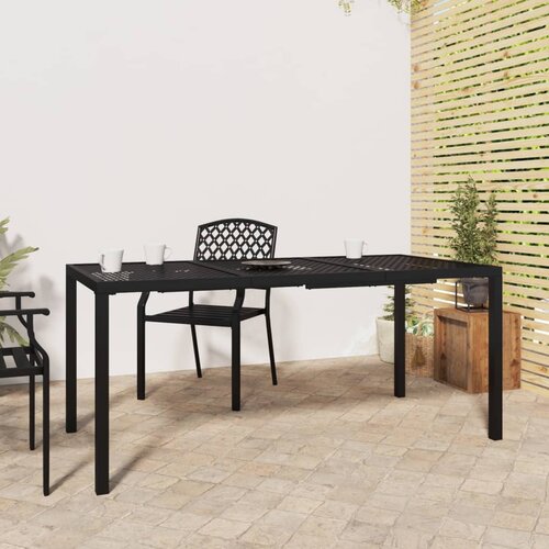 vidaXL Vrtna miza antracitna 165x80x72 cm jeklo Cene