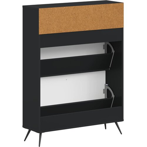  Ormar za cipele BREDA 78 x 24 x 103 cm Konstruirano drvo Crna Slike