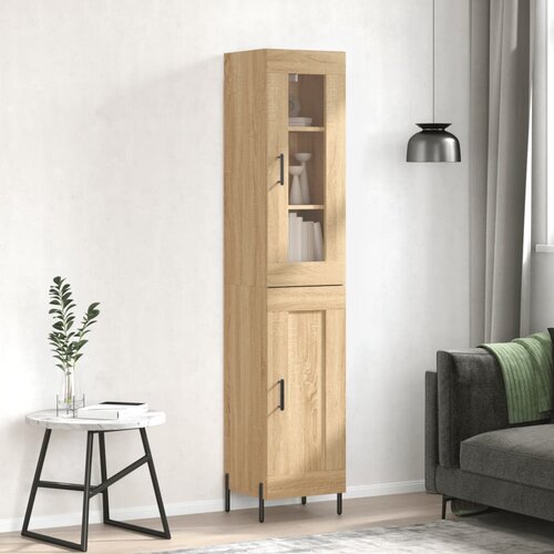 vidaXL Visoka komoda hrasta sonome 34 5x34x180cm od konstruiranog drva Cijene