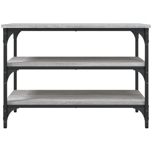  Klupa za cipele siva boja hrasta 70x38,5x49cm konstruirano drvo Slike