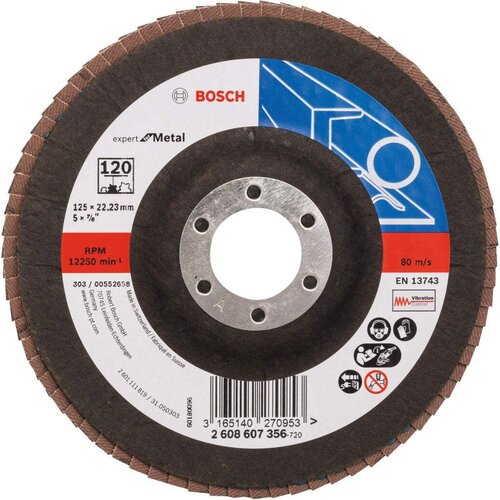 Bosch lamelni brusni disk X551, Expert for Metal Prečnik 125 mm; granulacija 120, kolenasti - 2608607356 Cene