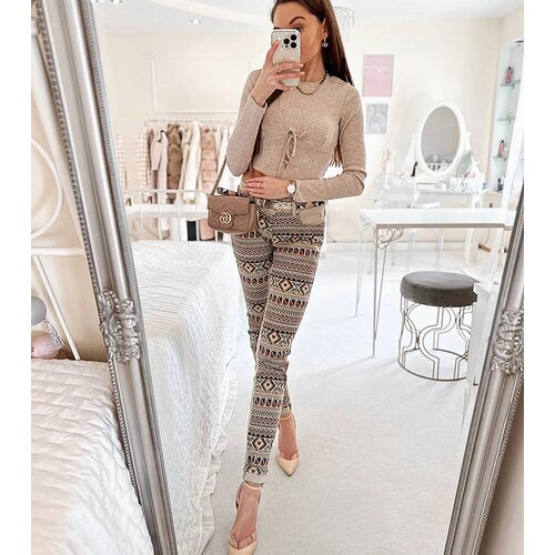 Gemre Beige Patterned Lévesque Trousers Cijene