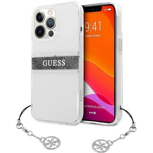  Maska za telefon Guess 4G Stripe Charm za iPhone 13 Pro 6.1 siva (GUHCP13LKB4GGR) Cene