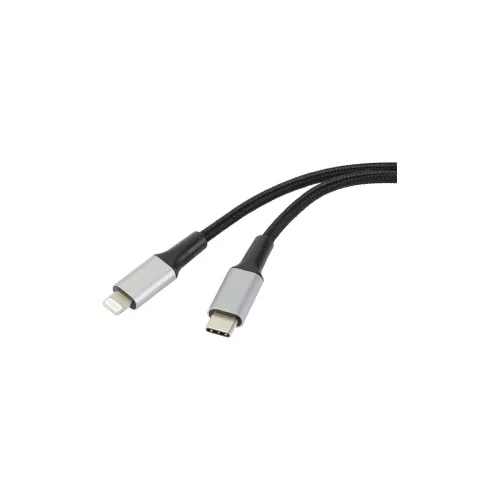 Renkforce 1x muški konektor USB 2.0 tipa c - 1x muški konektor Apple dock lightning] 1.00 m crna