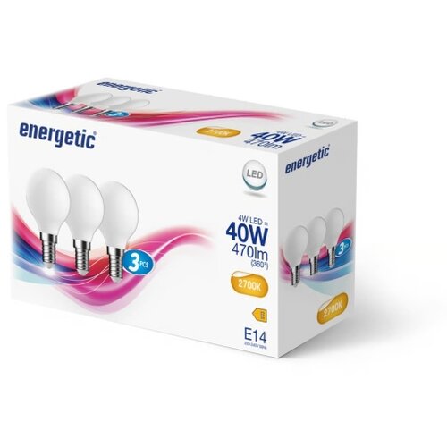 Nordlux komplet od 3 led sijalice G45 E14/4W/230V 2700K Slike
