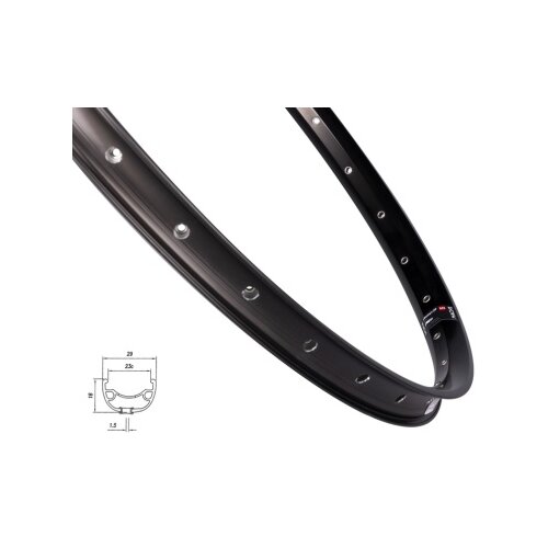 Force felga mach1 klixx disc 622x23, 32h, crna ( 70141 ) Slike