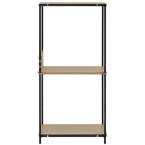  Male ravne police za knjige crne i hrast 33,5x39,6x79,7 cm drvo Slike
