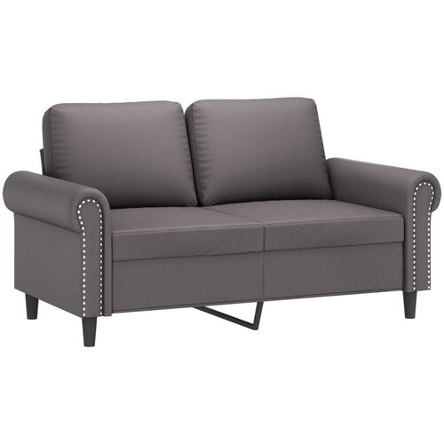  2-dijelni set sofa s jastucima sivi od umjetne kože Slike