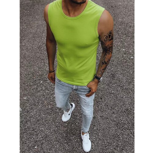 DStreet Men&amp;#039;s plain tank top, light green RX4917 Slike
