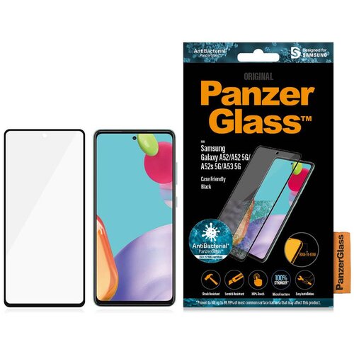 PanzerGlass za&amp;scaron;titno staklo za Samsung Galaxy A52/A52 5G/A52s/A53 5G case friendly antibacterial black Slike
