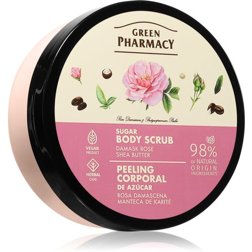 Green Pharmacy Body Care Damask Rose & Shea Butter sladkorni piling za telo 200 ml Cene
