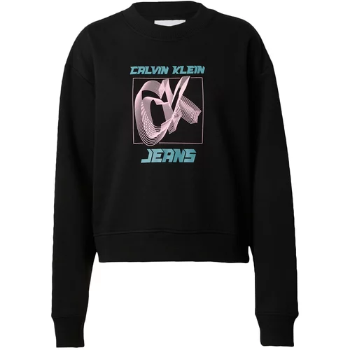 Calvin Klein Jeans Sweater majica plava / roza / crna