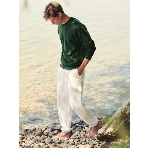 Fruit Of The Loom Green Men's Set-in Sweat