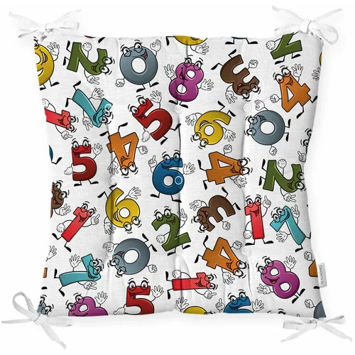 Minimalist Cushion Covers Sedežna blazina iz mešanice bombaža Crazy Numbers, 40 x 40 cm