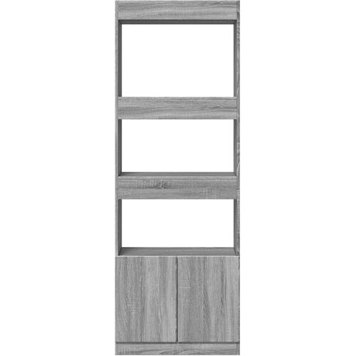  Visoka komoda boja hrasta 63x33x180 cm od konstruiranog drva Slike