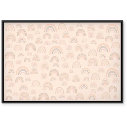  Slika - August Sky - Various Sizes of Rainbows in Calm Colors 120x80 U crnom drvenom okviru Slike