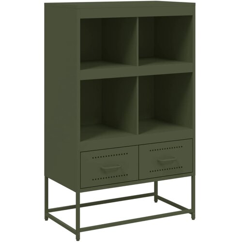 Maison Chic Visoka omara - Komoda - Predalnik olivno zelena 68x39x111,5 cm jeklo, (21721662) Slike