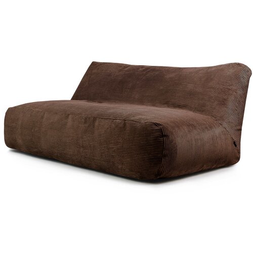 SLOWDOWN Temno rjava vreča za sedenje iz rebrastega žameta Sofa Tube 190 – Cene