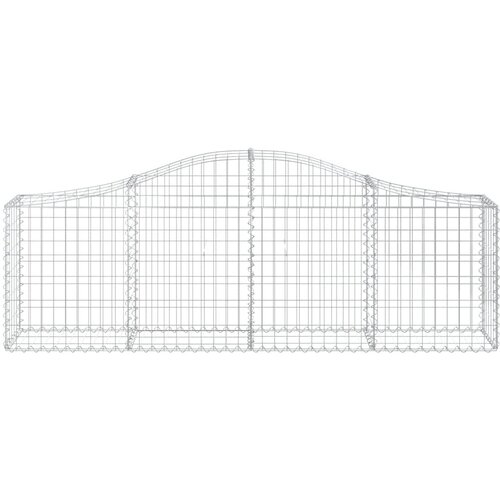  Gabionska ko&amp;scaron;ara s lukom 200 x 30 x 60/80 cm pocinčano željezo Slike