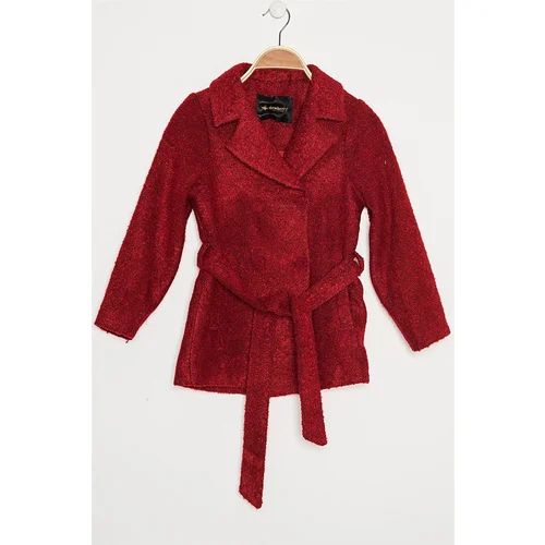 Dewberry Z8000 GIRLS' COAT-BURGUNDY