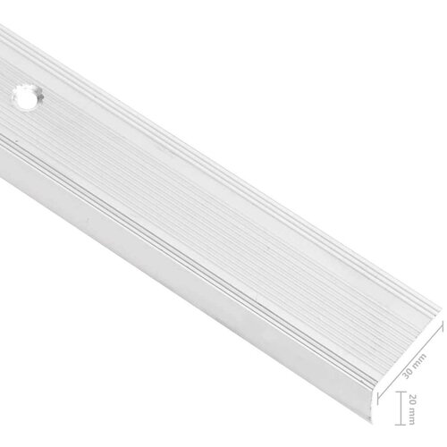  Rubnjaci za stepenice L-oblik 15 kom aluminijski 90 cm srebrni Slike