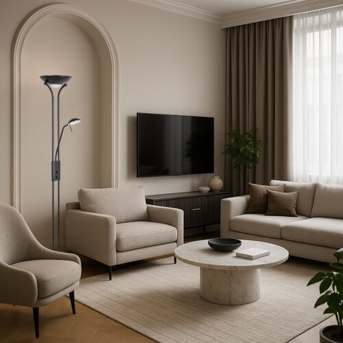  Brilagi - Stojeća lampa SCARLETT, prigu&amp;scaron;iva, 1xR7s/230W/230V + 1xG9/40W, crna Slike