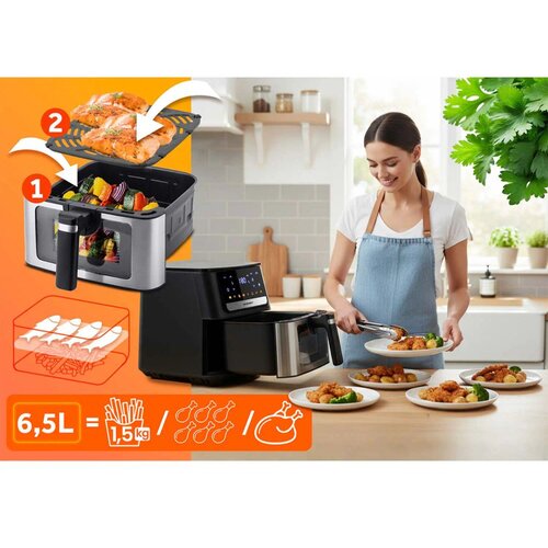  Friteza na vrući zrak 6,5l Berdsen 1700W BD-655 crna Slike