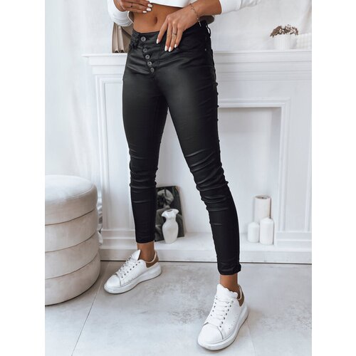 DStreet DREAMIN Women&amp;#039;s Waxed Trousers Black Slike