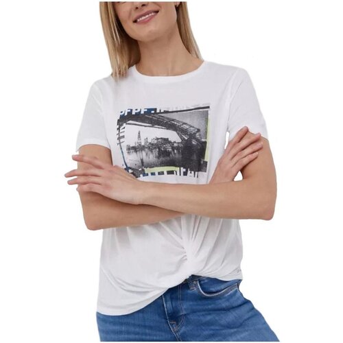 Pepe Jeans Majice s kratkimi rokavi - Bela Cene