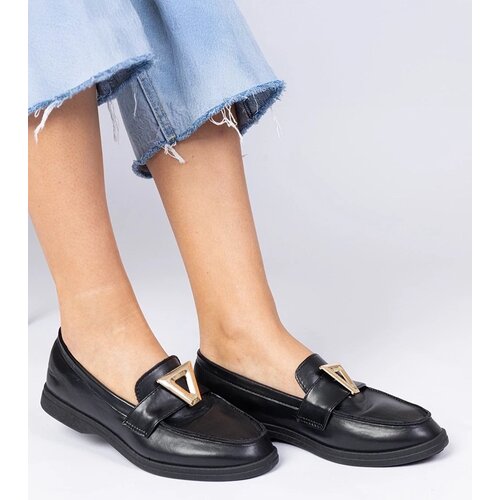 D/CEO marka niezdefiniowana Black women&amp;#039;s moccasins with elegant decoration Viletta Slike