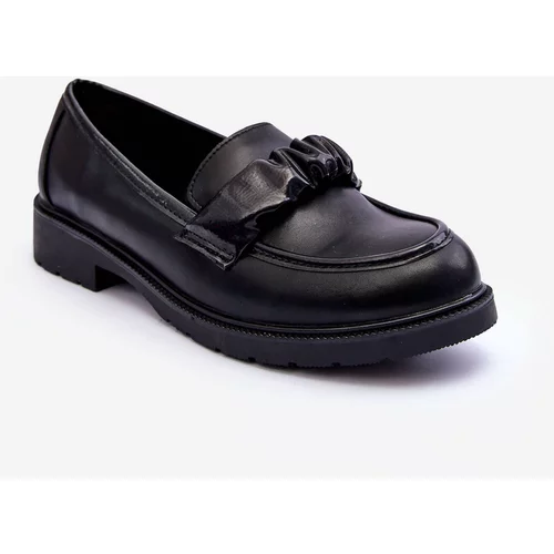 Kesi Leather Moccasins Flat heel shoes black SBarski HY335
