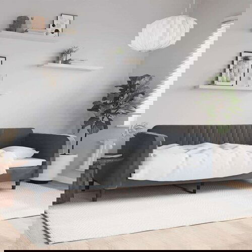 vidaXL Raztegljiva postelja temno siva 90x200 cm žamet Cene