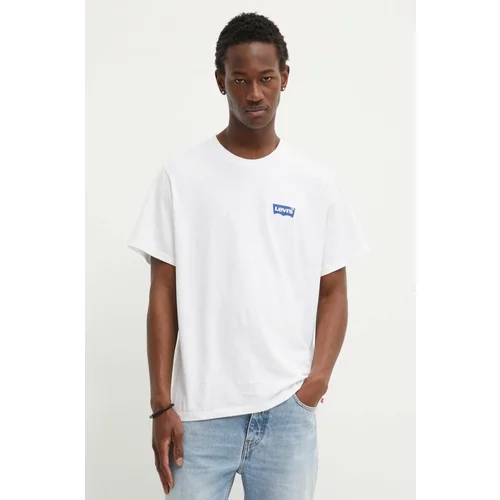 Levi's Bombažna kratka majica moška, bela barva, A2082