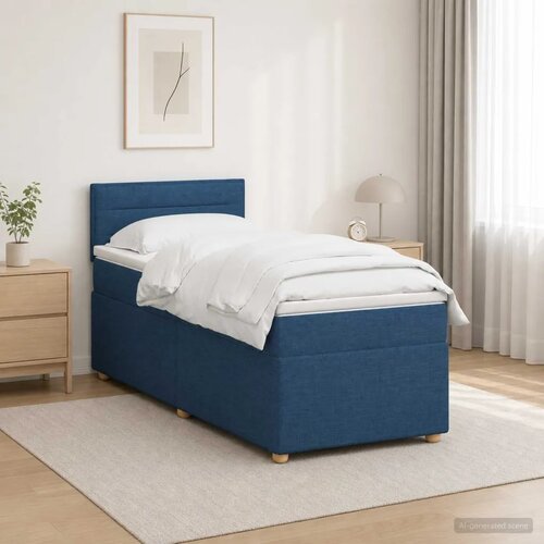  Boxspring krevet s madracem Plava 90 x 200 cm Tkanina - Plava 90 x 200 cm Dizajn linija Slike