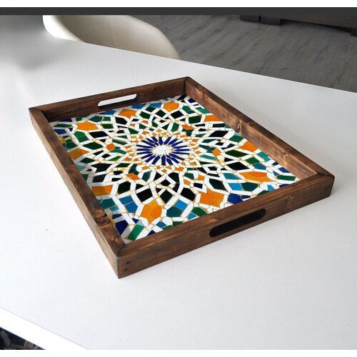 Aberto Design Poslužavnik REF037 48 x 38 x 4 cm, Šareni Cene