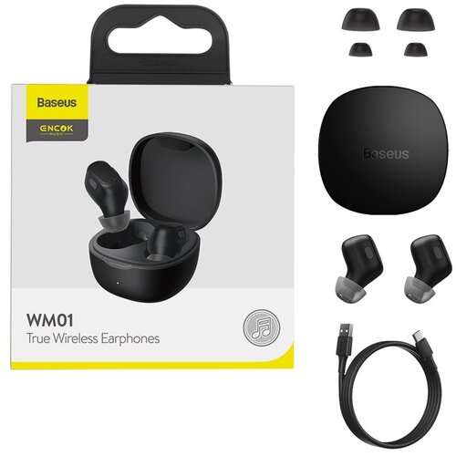 Baseus bluetooth slušalke encok WM01 tws stereo črne Cene